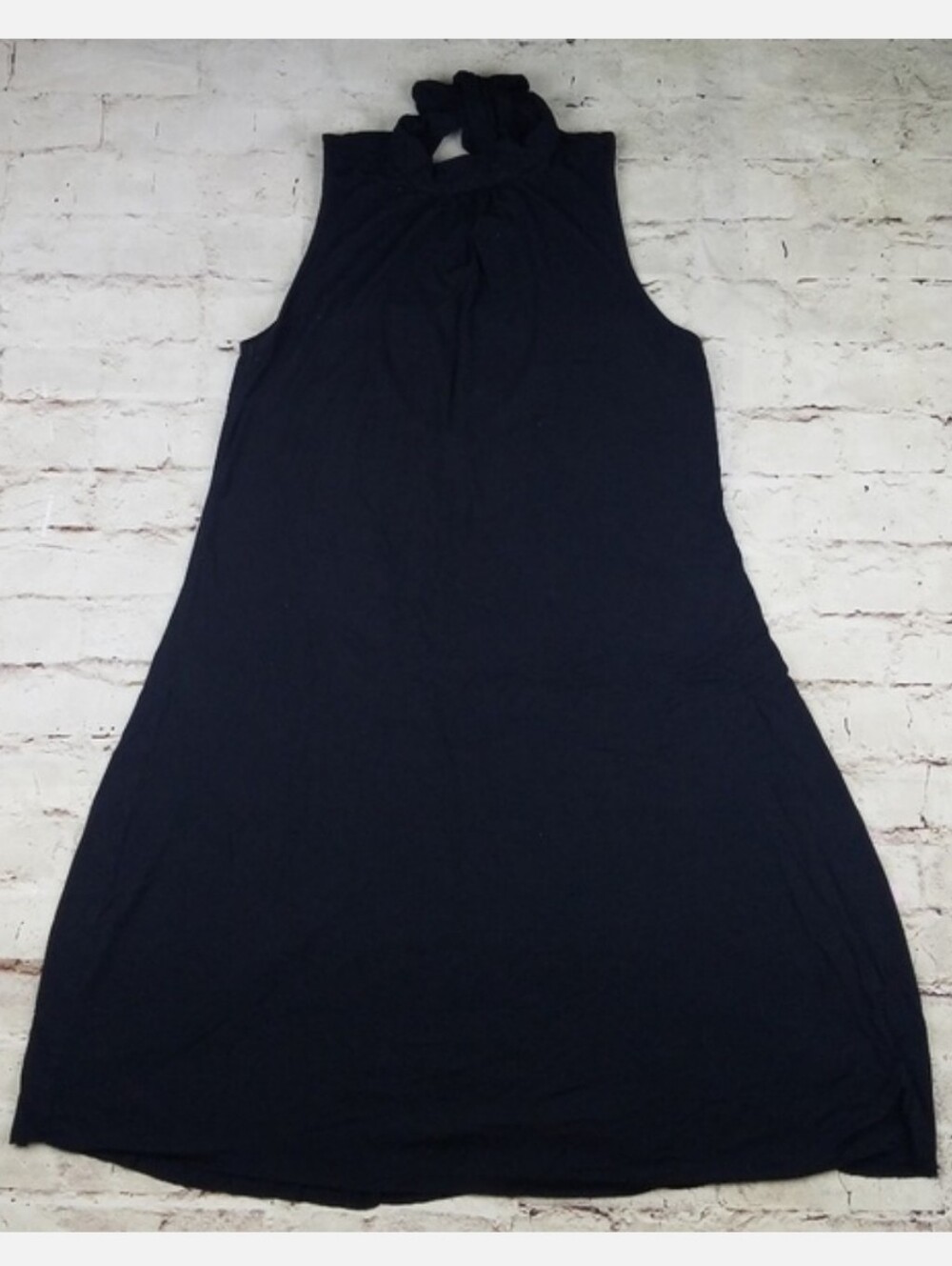 Charming Charlie Black Mini Dress Mock Turtleneck Sleeveless Stretch Casaul S